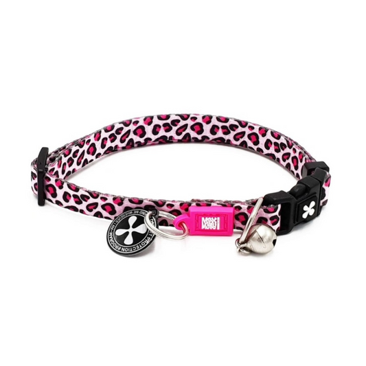 Max&Molly - Smart ID Collare Gatto - Leopard Pink