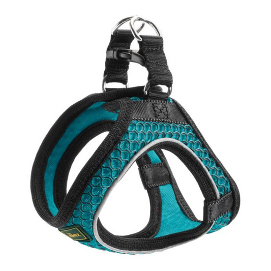 Hunter - Pettorina Hilo Comfort S-M mesh, turchese with refl. bise